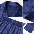 thumbnail image 5 of Onimisc Men Satin Silk Pajamas Sets Long Sleeve Sleepwear Button-Down PJs Sets Two-Pieces Loungewear with Pockets, 5 of 7