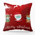 thumbnail image 1 of Funda de almohada de Navidad Máscara de Papá Noel Árbol de Navidad Copo de nieve Piel de melocotón Impreso Sofá Funda de almohada Wmkox8yii HFSH4108, 1 of 1