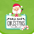 thumbnail image 4 of Inktastic Baby's First Christmas Boys or Girls Baby Bib, 4 of 4