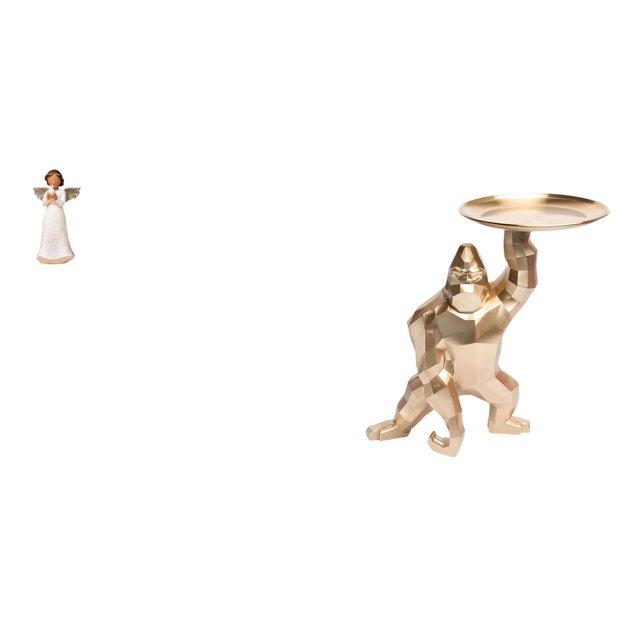 Escultura de resina de querubín con bandeja, paloma, regalo de interior, escritorio, sala de estar, adorno decorativo, de arte para Navidad, por