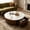 1-Walnut, variant on Arouseden 31.5" Marble and Wood Coffee Table with 2 Drawers & Spherical Metal Furniture Foot,Walnut Round Stone Top Coffee Table for Living Room