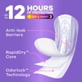 thumbnail image 3 of Always Discreet Pads, Maximum Absorbency, Regular 144 Count, 3 of 12