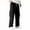 Black, variant on Men Cargo Work Sweatpant,Wide Led Pants,Men's Pants Solid Color Multi Pocket Split Hem Work Cargo Elastic Waist Jogger Long Pants