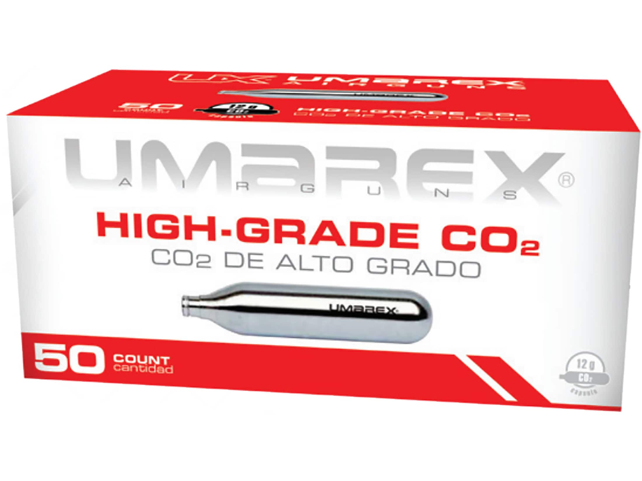 Umarex High-Grade 12G CO2 Cartridges, 50-Pack, Clean, Reliable Ammunition