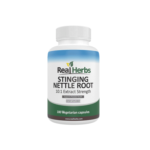 Real Herbs Stinging Nettle Root 10:1 Pure Extract 750mg Dietary Supplement - 100 Vegetarian Capsules