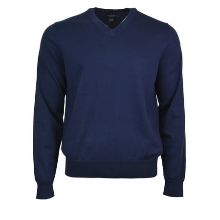 New Brooks Brothers Mens Navy Blue 346 Fit Supima V-Neck Sweater Sz XL XLarge 3629-6