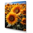 thumbnail image 2 of Designart "Sunshine Blooms Yellow and Green Sunflowers II" Floral & Botanical Wall Art Print, 2 of 5