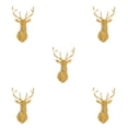 thumbnail image 3 of relayinert Easy To Paste And Remove 3D Deer Head Mirror Wall Sticker For Quick Decor Updates Living Space gold S 5Set, 3 of 6