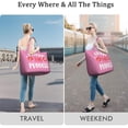 thumbnail image 5 of 22 Inch Oversized Travel Bag Lightweight Canvas Weekender Duffel with Multi Pockets, Slogan Print, 5 of 5