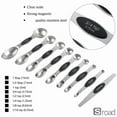thumbnail image 6 of 16-Piece Magnetic Measuring Cups And Spoons Set, Stainless Steel Stackable Design With Leveler For Dry & Liquid Ingredients, Baking & Cooking Essentials​,Black, 6 of 7
