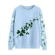 thumbnail image 2 of TaTaai St Patricks Day Sweatshirt Women Shamrock Long Sleeve Shirt Irish Festival Holiday Crewneck Causal Top Gift, 2 of 5