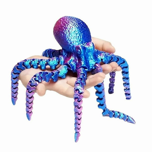 3D Printed Octopus Ornament Doll Toy Fish Tank Landscaping Accessories Movable Joint Figure Gift for
