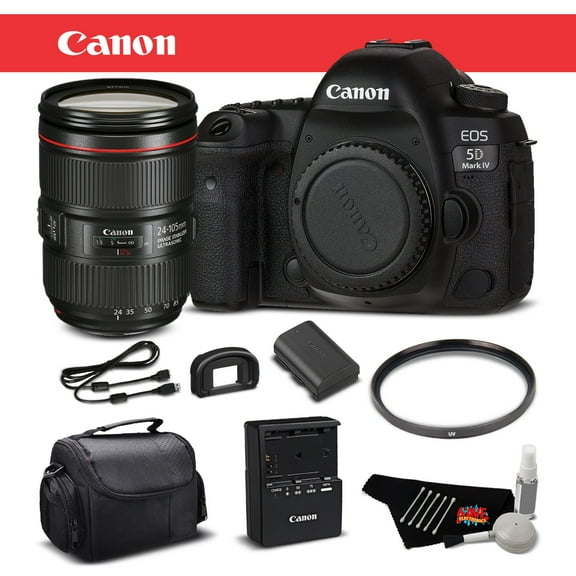 Canon EOS 5D Mark IV Digital SLR Camera with 24-105mm f/4L II Lens Bundle (International Version)