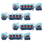 Big Dot of Happiness Railroad Party Crossing - No Snap Steam Train Birthday or Baby Shower Party Table Favors - DIY Cracker Boxes - Set of 12