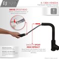 thumbnail image 4 of Stylish Single Handle Ht 12 ⅝” Matte Black Kitchen Faucet with 10 ½” Drinking Water Tap K130NK147N, 4 of 11
