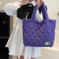 thumbnail image 4 of Bolso Mujer Nube Tote Color Sólido Bolsos De Pana Regalos Para Amigos Púrpura, 4 of 8