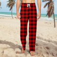 thumbnail image 2 of Pajama Pants for Men Women Funny Pant Matching Couples Unisex Pajamas Plaid Red XL, 2 of 8