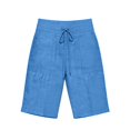 thumbnail image 2 of Women Wide Leg Shorts High Waist Wide Leg Pocket Summer Vacation Linen Hiking Shorts Women Sky Blue, 2 of 5