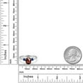 thumbnail image 6 of Gem Stone King 14K White Gold Red Garnet and Blue Created Sapphire Engagement Ring for Women | 1.81 Cttw | Oval Checkerboard 8X6MM | Gemstone January Birthstone | Size 7, 6 of 6