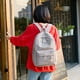 thumbnail image 4 of Mochila de estilo pijo marrón claro para mujer, mochila escolar de pana de tela suave para chicas adolescentes, 4 of 5