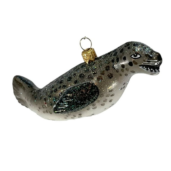 Leopard Seal Polish Glass Christmas Tree Ornament Sea Life Animal Decoration