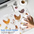 thumbnail image 4 of Long Mouse Pads for Desk,White Chicken Group Pattern Desk Mats on Top Of Desks, Desk Mouse Pad Extra Large with 3mm Non-Slip Base and Stitched Edge for Gaming,Office,Work,Home 31.5x11.8in, 4 of 5