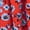 Vibrant Red Blue Floral, variant on Ellos Plus Size V-Neck Front Pleat Tunic