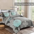 thumbnail image 2 of Boho Floral Bed in a Bag Queen,7Pcs Comforter Set Microfiber Bedding Set Adult(90"x90"), 2 of 4