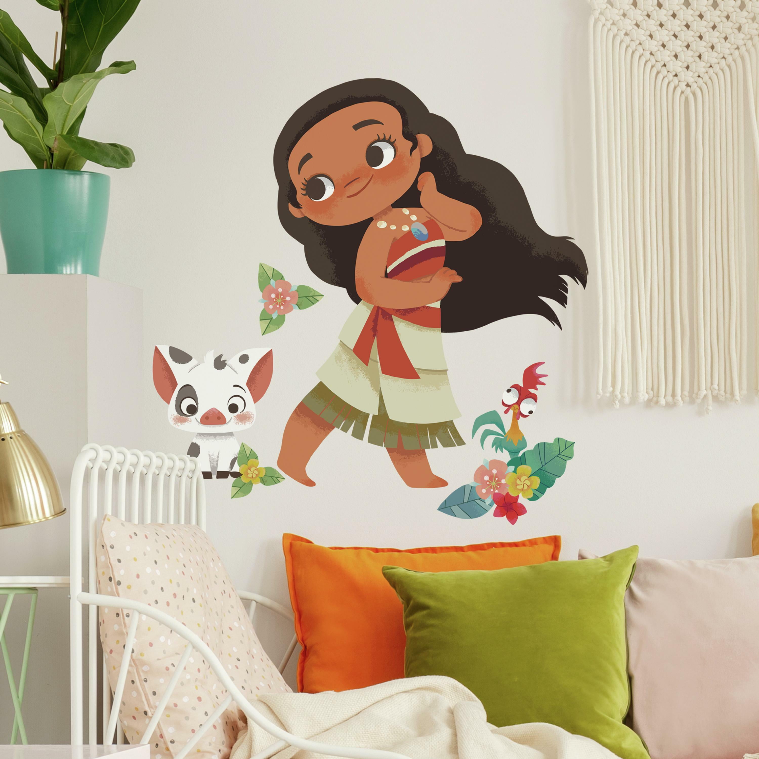 2Pk Disney Moana Wall Decals RoomMates Removable Vinyl Stickers Bedroom 50 Total 