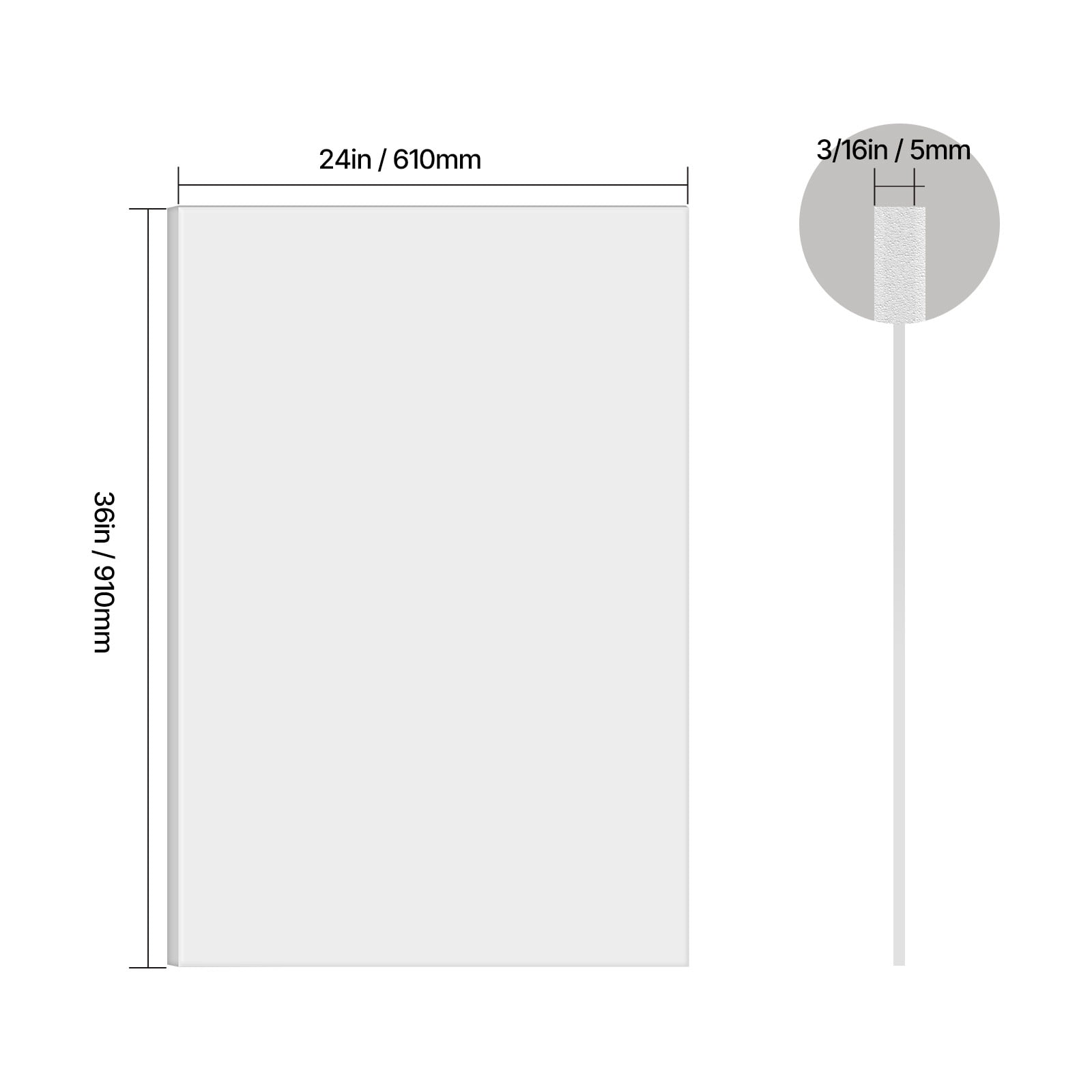 KFFKFF Foam Board, 12-Pack 24 x 36 Inches, 3/16 Inch Thick White Poster Board, Acid-Free Double-Sided Foam Sheets for Mounting, Crafts, Artwork, Displays, Presentations, and Projects