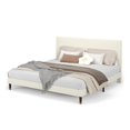 thumbnail image 1 of Kojooin Queen/King Size Platform Bed Frame, Modern Bed Frame with Upholstered Headboard and Strong Metal Slats Support, No Boxing Spring Needed, Easy Assembly, 1 of 7