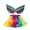 z260109-a-Multicolor, variant on XEGLSBU Tutu for Girls White Bulk Kids Girls Ballet Skirts Party Rainbow Tulle Dance Skirt with Wing Outfits Yellow Size 9-11 Years