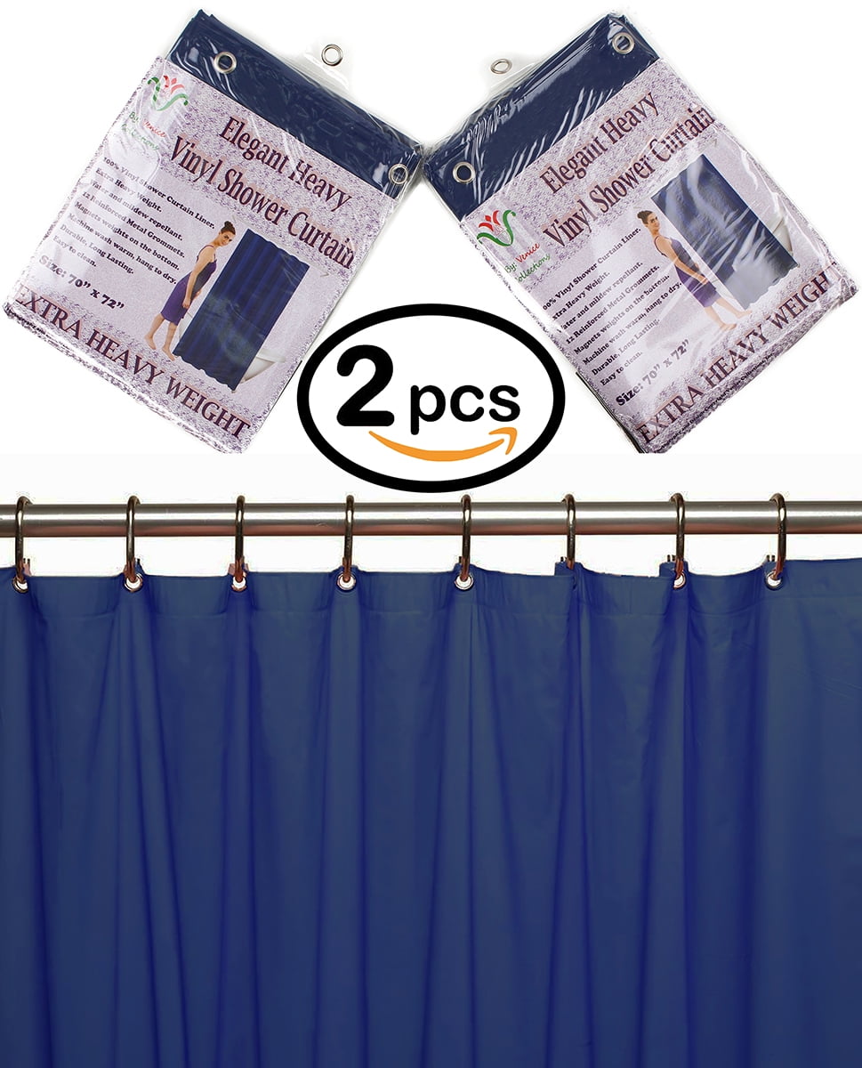 navy blue shower curtain liner