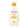 thumbnail image 1 of Aveeno Protect + Hydrate Moisturizing Body Sunscreen Lotion with Broad Spectrum SPF 60 &amp; Prebiotic Oat, Weightless, Paraben-Free, Oil-Free &amp; Oxybenzo, 1 of 7
