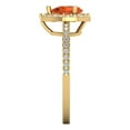 thumbnail image 3 of Clara Pucci 14K Yellow Gold 0.76ct Red Solitaire with Accents Ring, 3 of 7