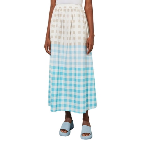 Ming Wang womens Poplin Maxi A-Line Skirt, s