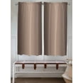thumbnail image 6 of Bedroom Curtains 63 Inches length, Brown Ombre Window Treatment Curtain Drapes, Modern Gradient Abstract Art Rod Pocket Curtain Panels for Living Room Kitchen, 42"x63", 2 Panels, 6 of 7