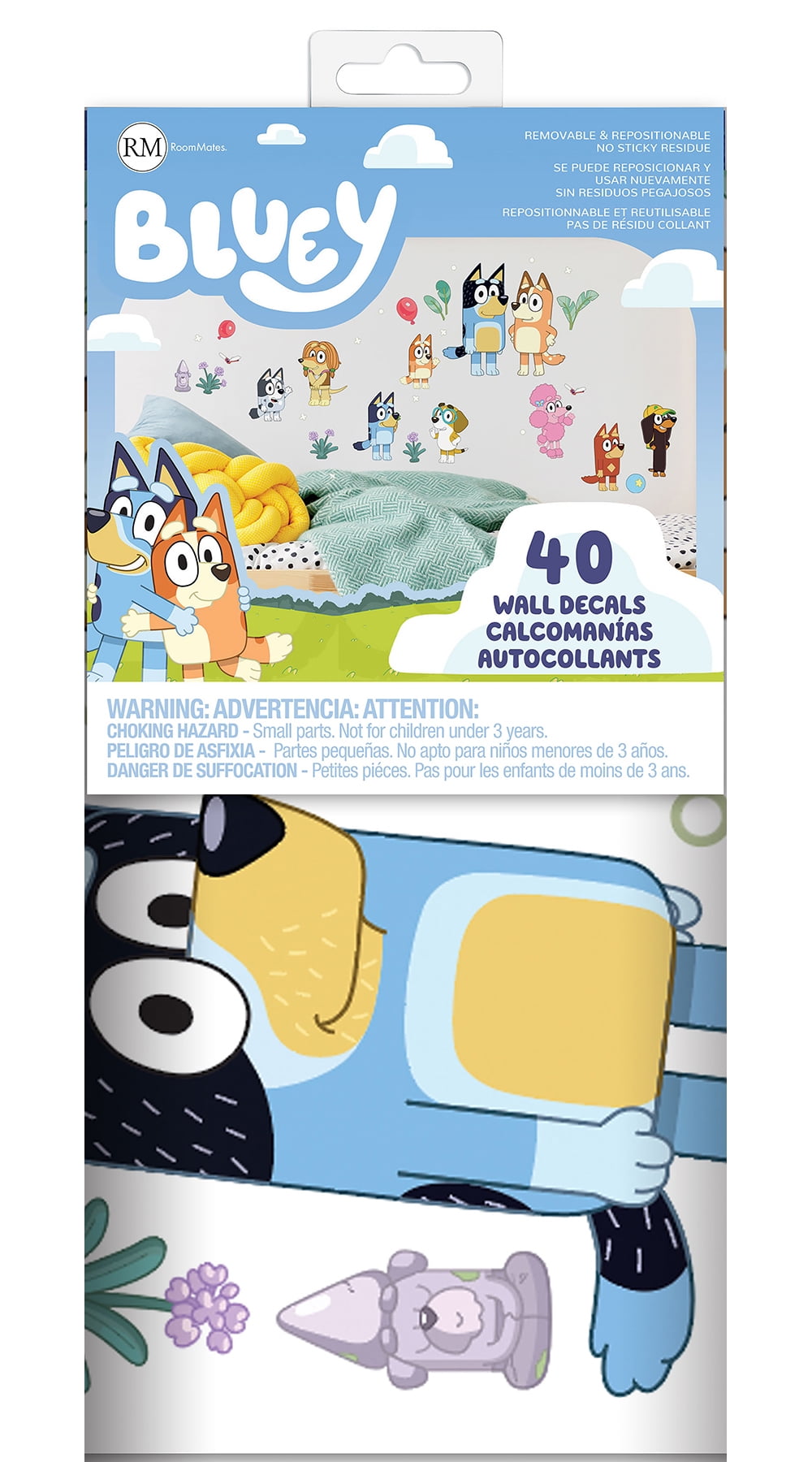 RoomMates Bluey Family & Friends Peel and Stick Wall Decals for Kids