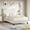 Beige, variant on Upholstered Platform Bed Frame with Adjustable Headboard, Diamond Pattern, Strong Wood Slats, Noise-Free, No Box Spring Needed, Easy Assembly, Twin, Beige
