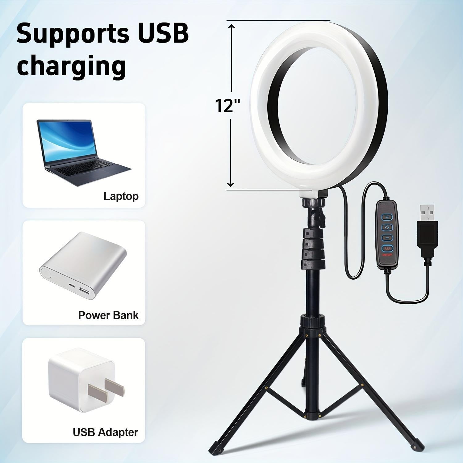 12" Big LED Ring Light with Adjustable 63" Tripod Stand - 3 Color Temperature Settings for Professional Video Lighting, ASMR Recording & Twitch Streaming Setup