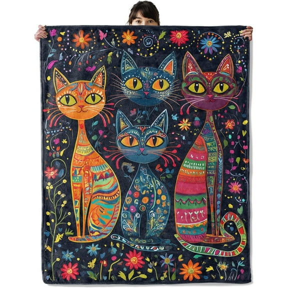 50"×60"Colorful Rooster Blanket, Cozy Flannel Vibrant Chicken Pecking Corn Throw Blanket, Soft Fuzzy Blankets for Travel Decor, All Season Lightweight Couch Bed Cover, Gifts for Women Kids