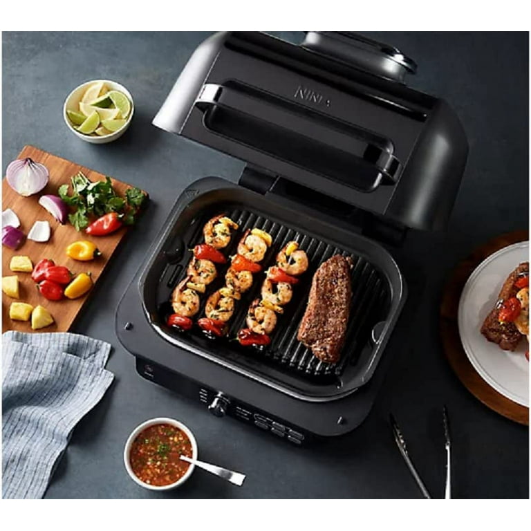 Ninja IG651 QCP Foodi Smart XL Pro 7-in-1 Indoor Grill/Griddle Combo, use  Opened or Closed, with Griddle, Air Fry Smart Thermometer, COPPER  (Refurbished) 