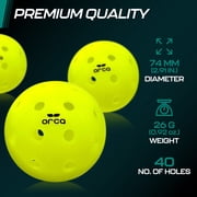 Pickleballs Pi 40 Outdoor 6 Pk, USAPA Approved, Official Size , by Orca