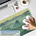 thumbnail image 4 of the Rolling Green Waves&nbsp;desk Mouse Padwaterproof,rubber+multispandexnon Slip MousepadDesk Pad for Office Home Game 31.5x15.7inches, 4 of 7
