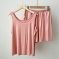 thumbnail image 2 of Timegard 2 Piece Pjs Sets for Women Scoop Neck Tank Top Loose Shorts Soft Solid Color Casual Outfits, 2 of 4