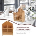 thumbnail image 3 of EeaseCA Bamboo Flatware and Utensil Organizer Caddy Tableware Organizer Drying Rack for Chopsticks Spoon Fork, 3 of 8