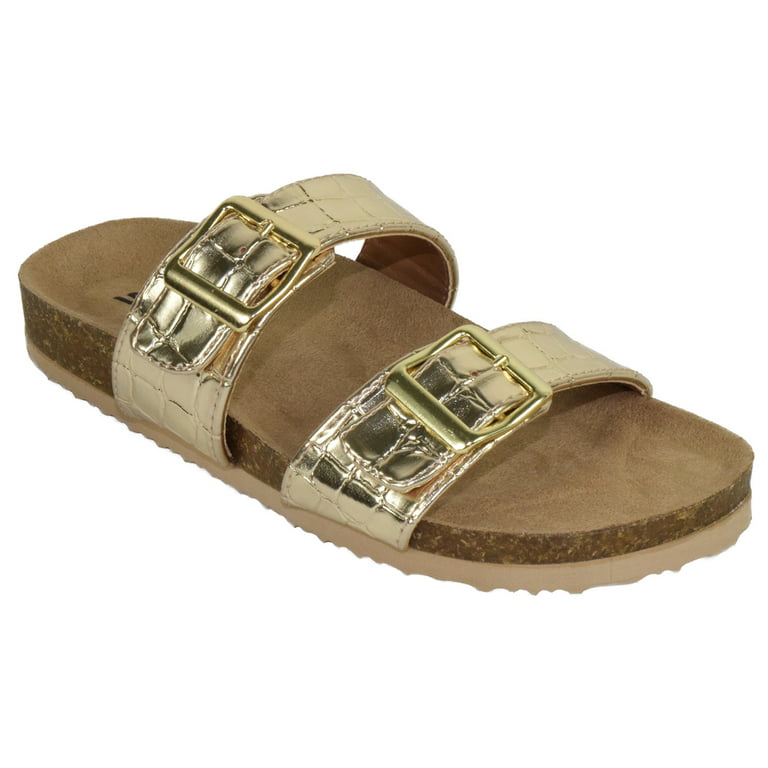 Soda Shoes Women Jesus Sandals Footbed Double Strap Functional