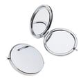 thumbnail image 1 of 2x Espejo de Maquillaje de Bolsillo, Tamaño 2, 73 Mm, 80 Mm, , Plegable, Tamaño Pequeño, Paquete de 2 Espejos Cosméticos de Metal, Conveniente Via - P, 1 of 8
