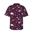 thumbnail image 3 of Goofa Space Dinosaur Hawaiian Shirt for Men, Unisex Summer Beach Casual Short Sleeve Button Down Shirts,Aloha Tropical Floral print shirt-Medium, 3 of 9