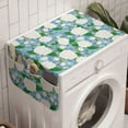 thumbnail image 1 of Floral Washing Machine Organizer, Refreshing Spring Flower Theme and Tiny Blue Sparrows Perching on the Flower Leaves, Anti-slip Fabric Top Cover for Washer and Dryer, Multicolor, by Ambesonne, 1 of 1